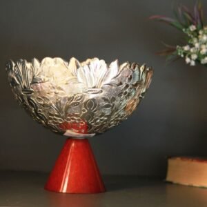 Aluminium Flower Bowl W/Stand