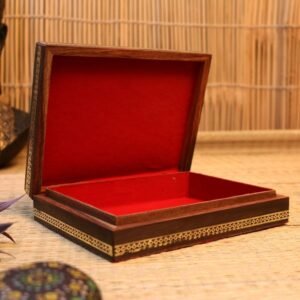 Hand-Painted Marble and Wooden Coaster Set | Traditional Gift & Table Decor
