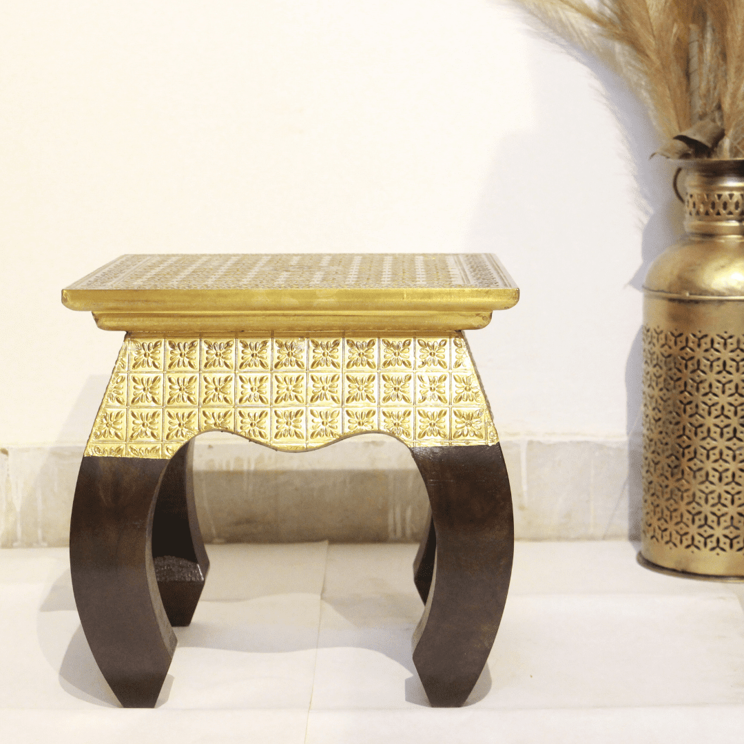 Brass Opm Stool 12x12 - Image 3