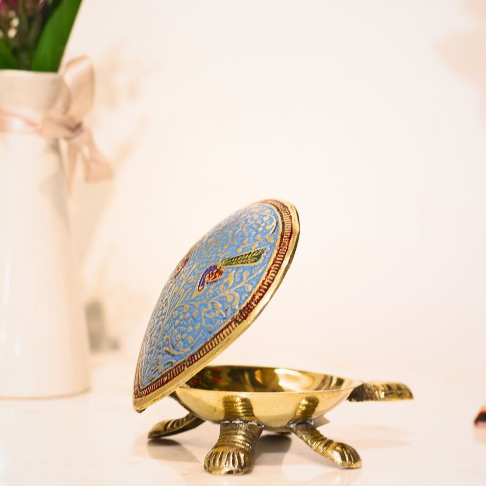 Brass openable Tortoise 6'' - Image 2