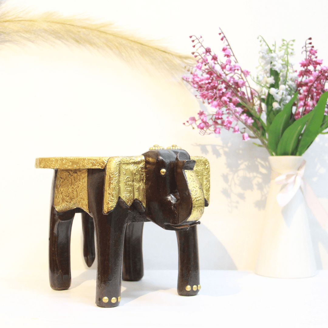 Brass Elephant Stool 6'' - Image 4