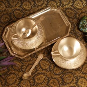 Silver-Plated Tea Set with Floral Design
