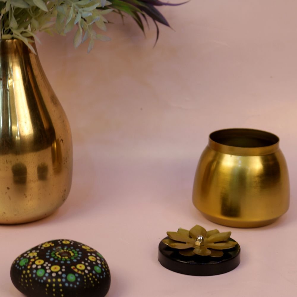 Antique Iron Incense Burner & Dhuni Holder Set (4 Inch) | Rustic Puja Accent - Image 2