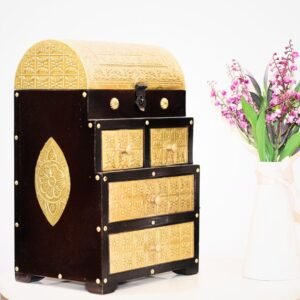 Brass Half Round Alamari Small Box