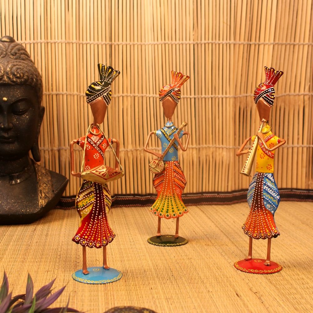Iron Musician Statues (Set of 3) - Image 3