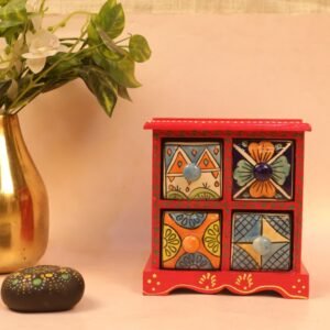 Wooden Hand-Painted Drawer Box
