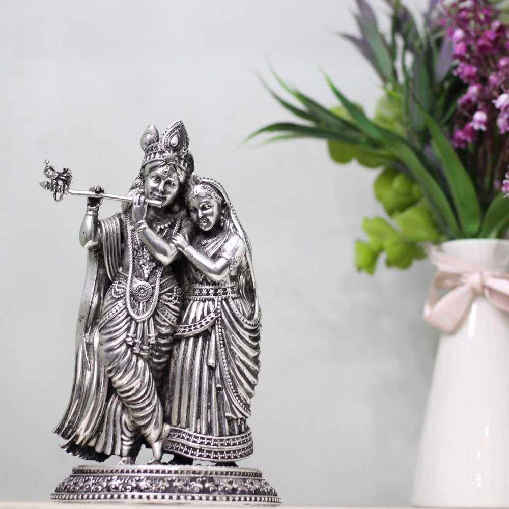 Brass Radha Krishna 8 Inch - Image 3