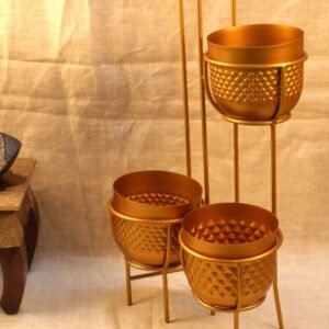 Golden Metal 4-Tier Plant Stand