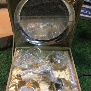 Deluxe Silver-Plated Pooja/Aarti Thali Set | Auspicious Wedding & Diwali Gift