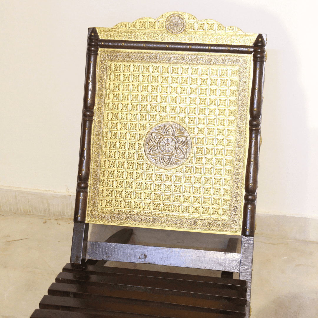 Brass Mehrabi Chair Set of 2 18X38 - Image 4