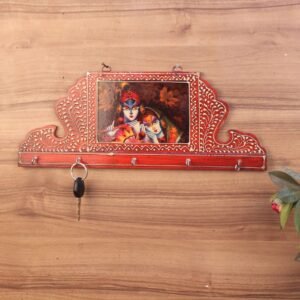 Handpainted Radha Krishna Key Holder