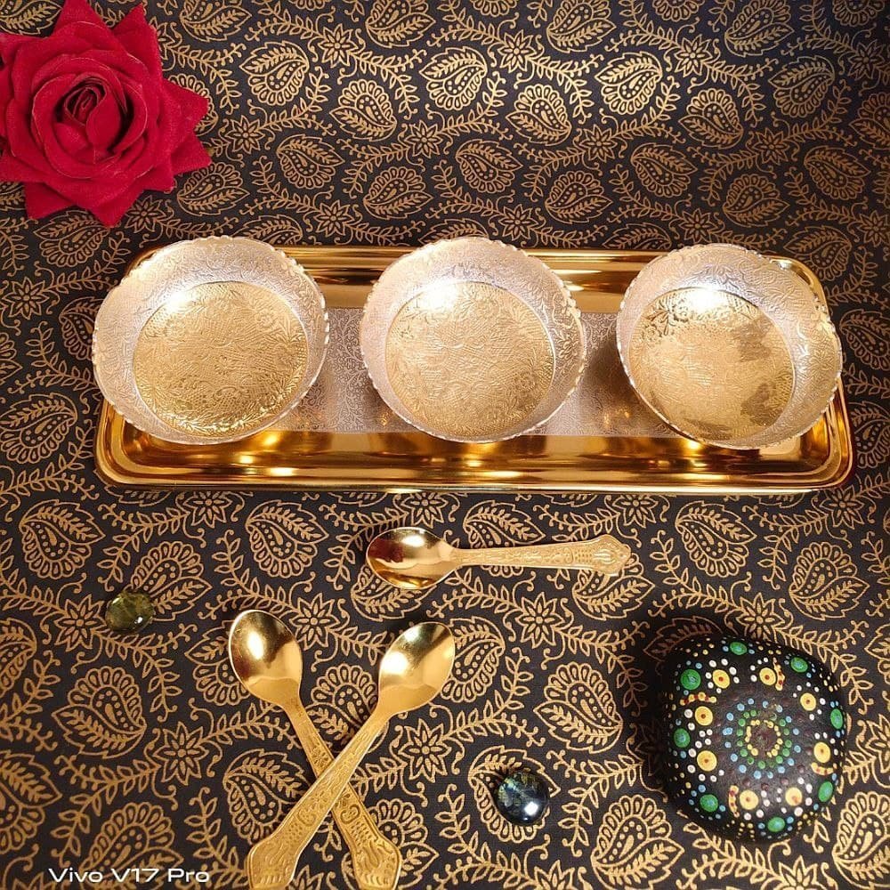 German Silver Serving Set with Tray - Image 2