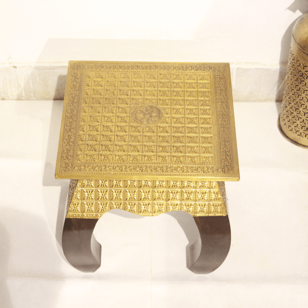 Brass Opm Stool 12x12 - Image 4