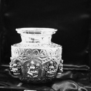 kalash || Lakshmi Ganesh Silver Plated Kalash || German Silver Pooja Pot