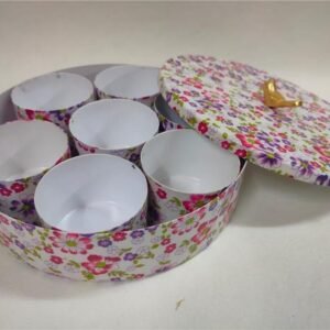 Printed Masala Dabba with 7 Compartments