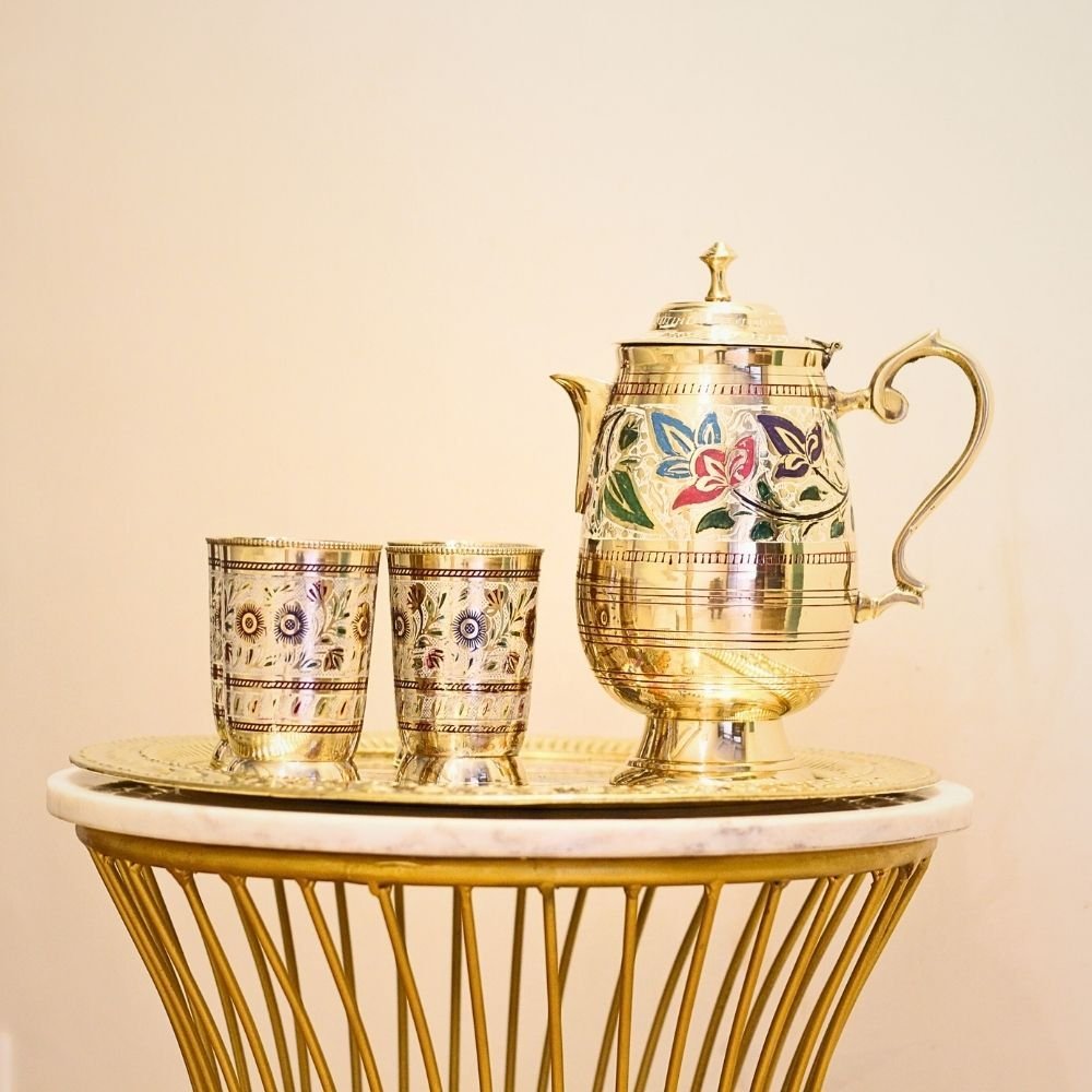 Brass Jug Set With Box - Image 4