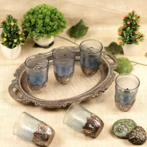METAL FINISH 6 GLASS SET