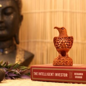 WOODEN HANDICRAFTED NETED EAGLE 4 INCH