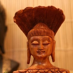 WOODEN HANDCRAFTED LORD SHIVA BUST 8″