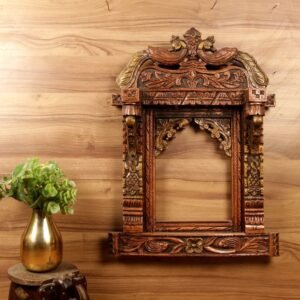 Intricate Wooden Jharoka Wall Art