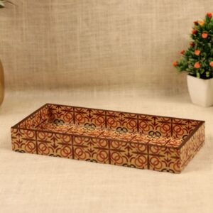 Wooden Tray with Intricate Design