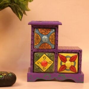 Hand-Painted Red Drawer Box