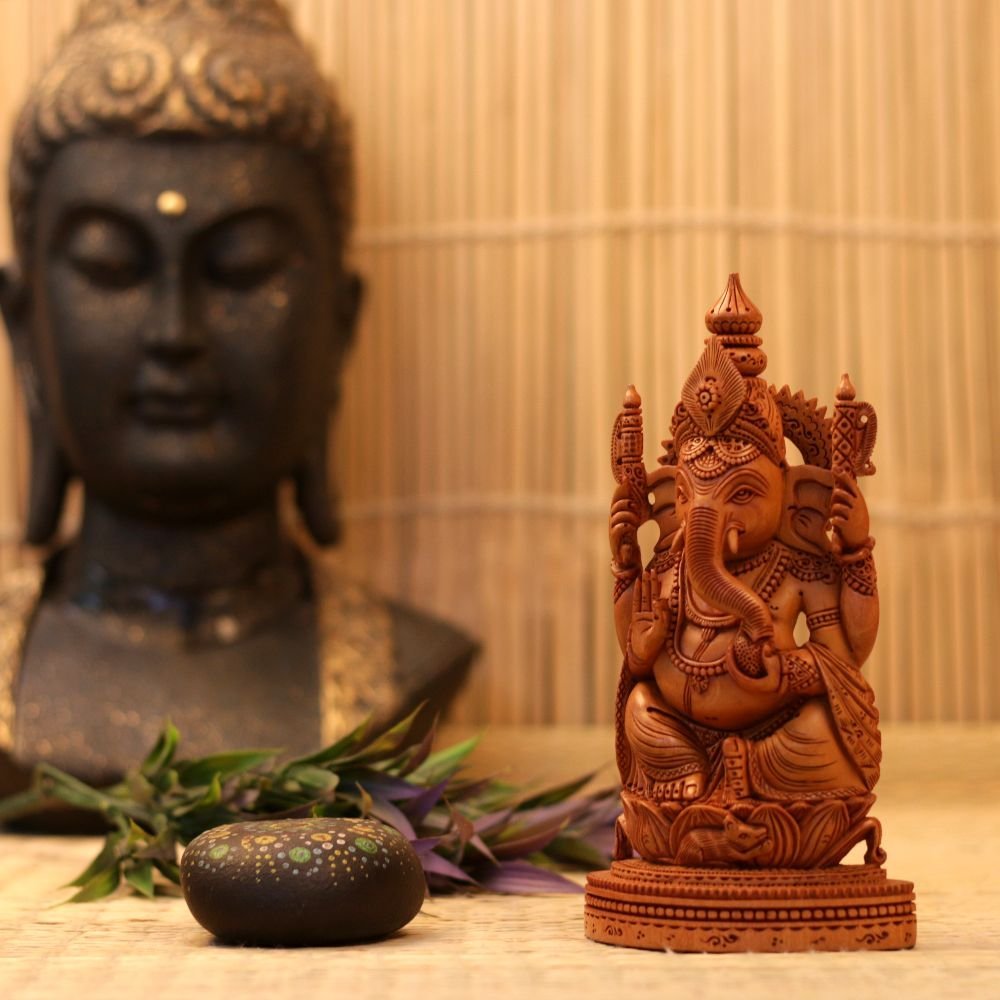 Wooden Handicraft Shesham Ganesh Ji - Image 4