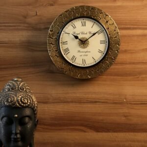 Metal Wall Clock with Coin Design