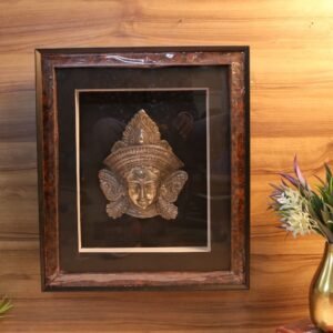 Divine Framed Metal Deity Wall Hanging | Traditional Home Decor & Sacred Gifts