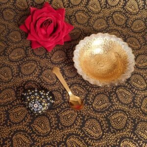 Brass Serving Bowl with Spoon