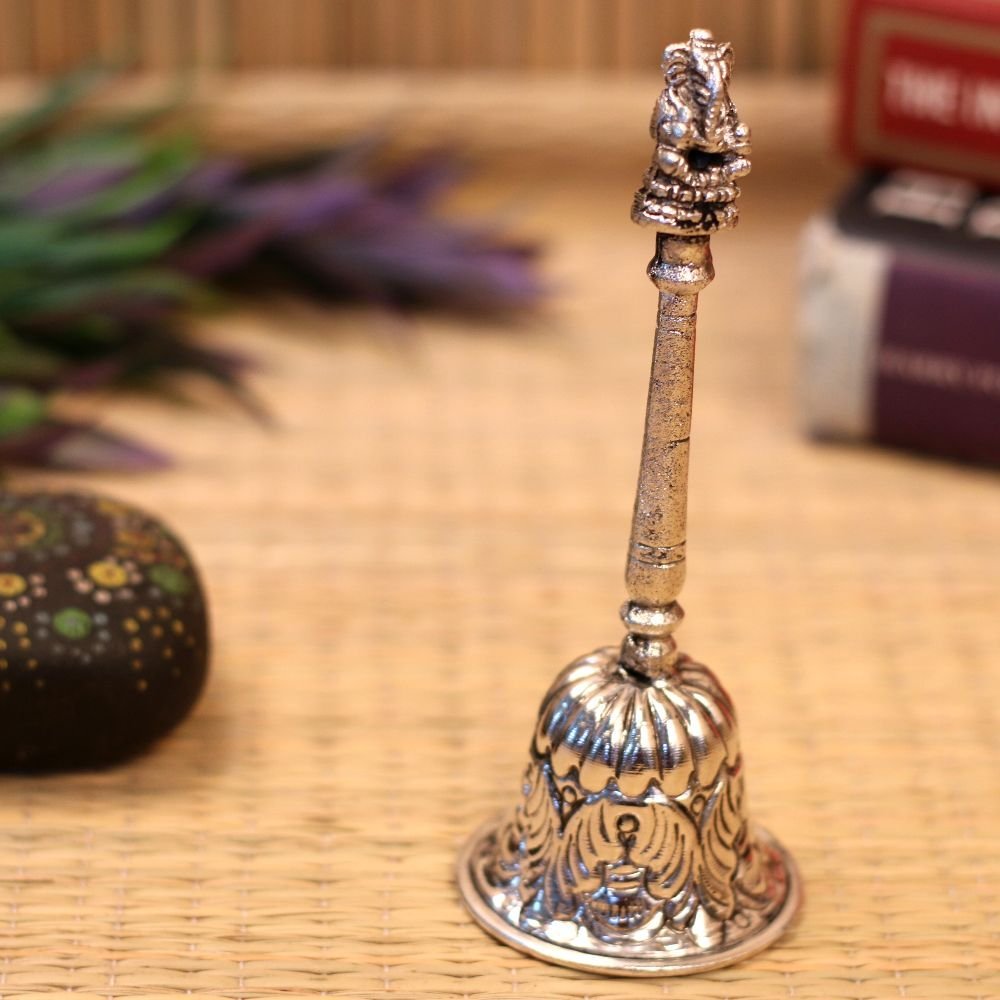 Silver Temple Pooja Bell - Image 4