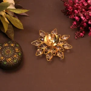 Crystal Puja Diya Small