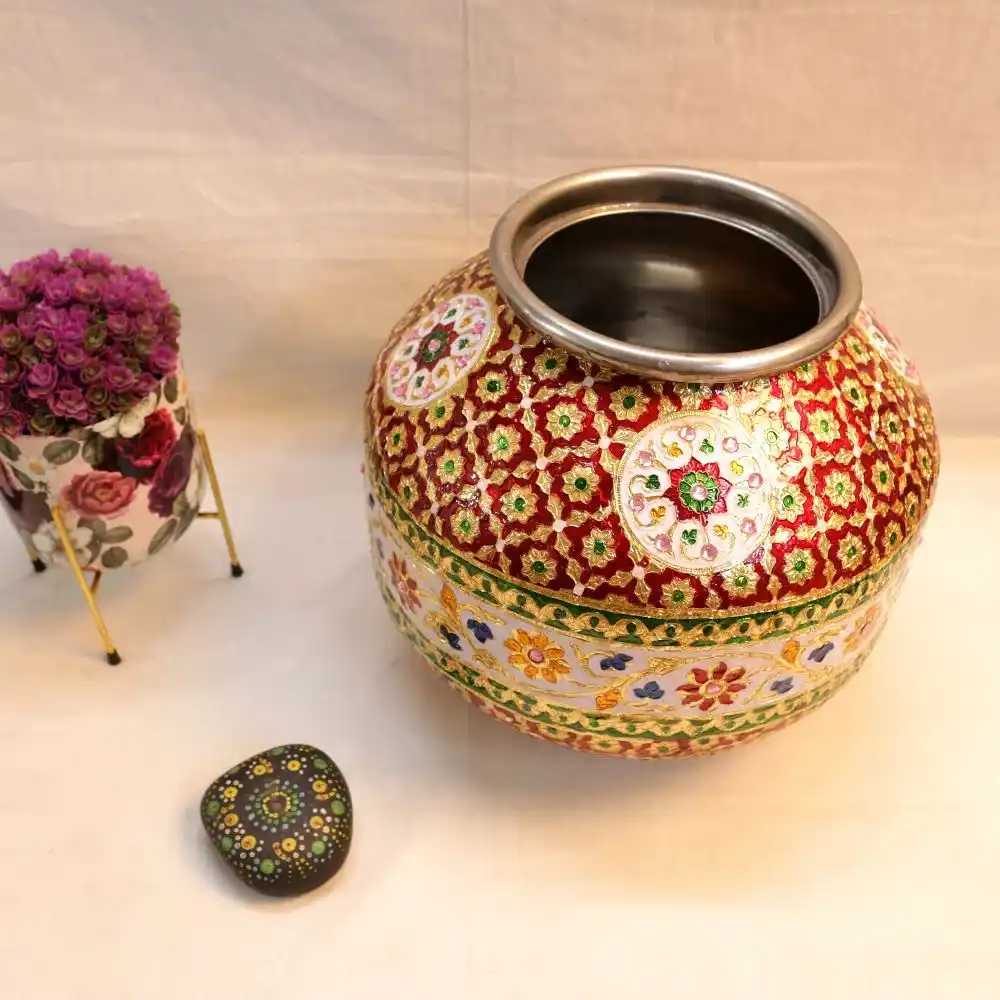 SILVER MEENAKARI CHARI - Image 2