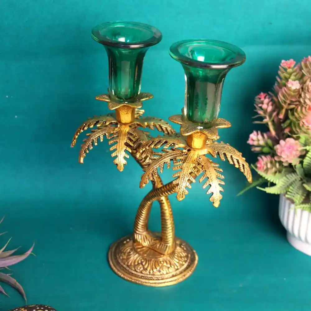 Metal Double Khajoor Candle Stand - Image 3