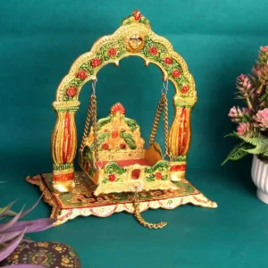 Metal Golden Laddu Gopal Jhula