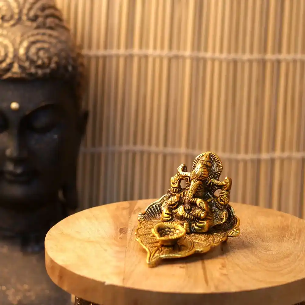 Metal Patta Ganesh Diya - Image 3