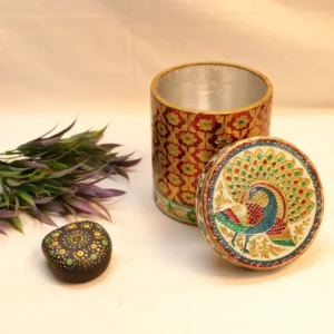 SILVER MEENAKARI DABBA