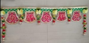Festive Door Toran with Hamsa Hand Motifs