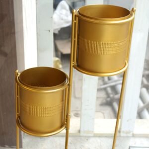 Golden Metal 3-Tier Plant Stand