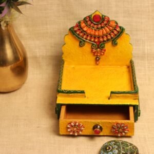 WOODEN KUNDAN SINGHASAN