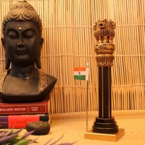 Wooden Ashok Pillar With Flag 12 INCH