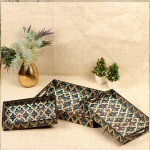 Nesting Tray Set with Intricate Designs