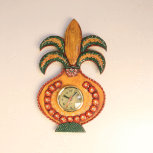 kundan Wooden Wall Clock