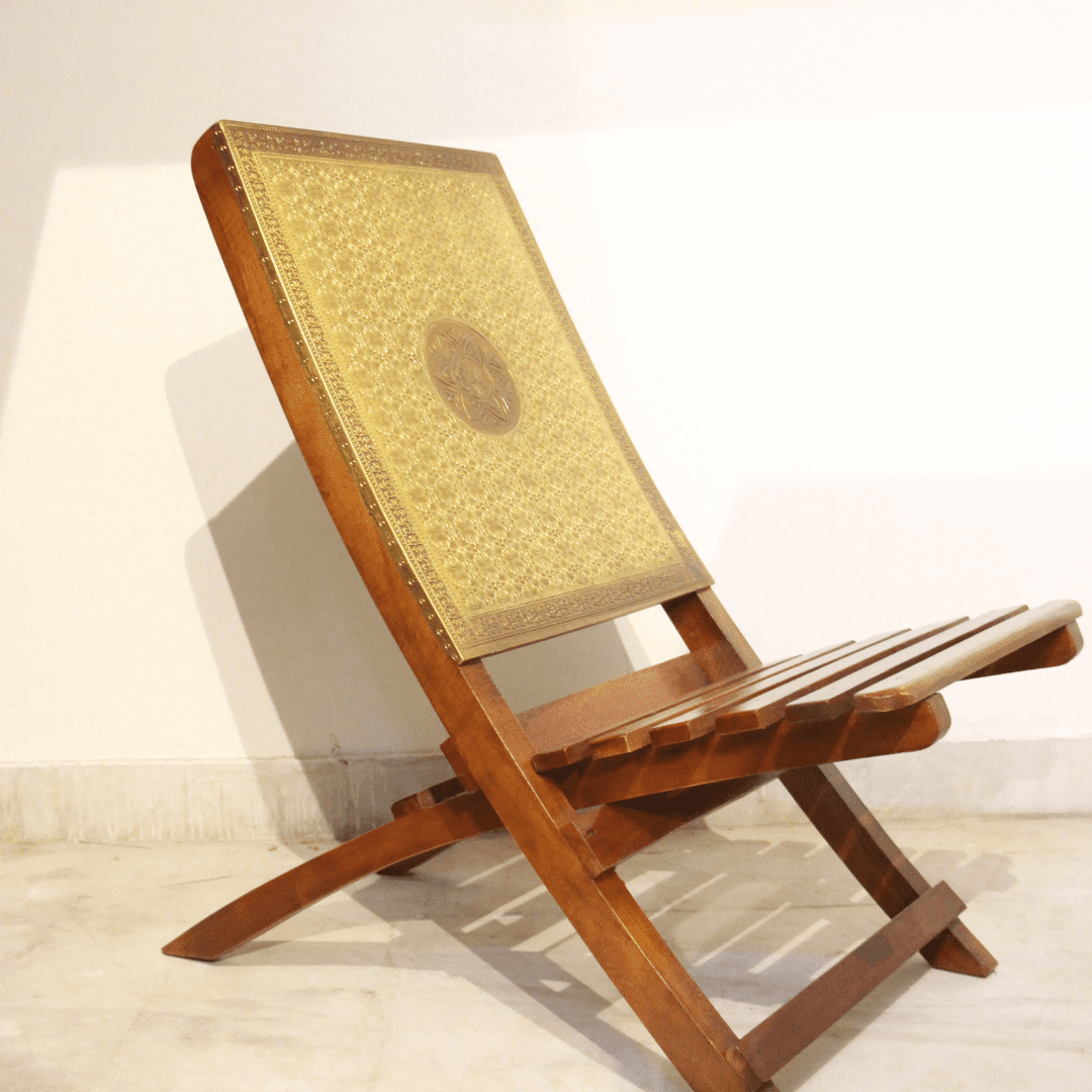 Brass Round Chair Set of 2 16X38 - Image 5