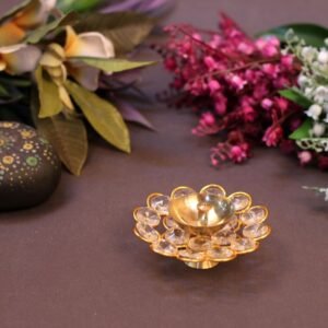 Lotus Crystal Small Diya
