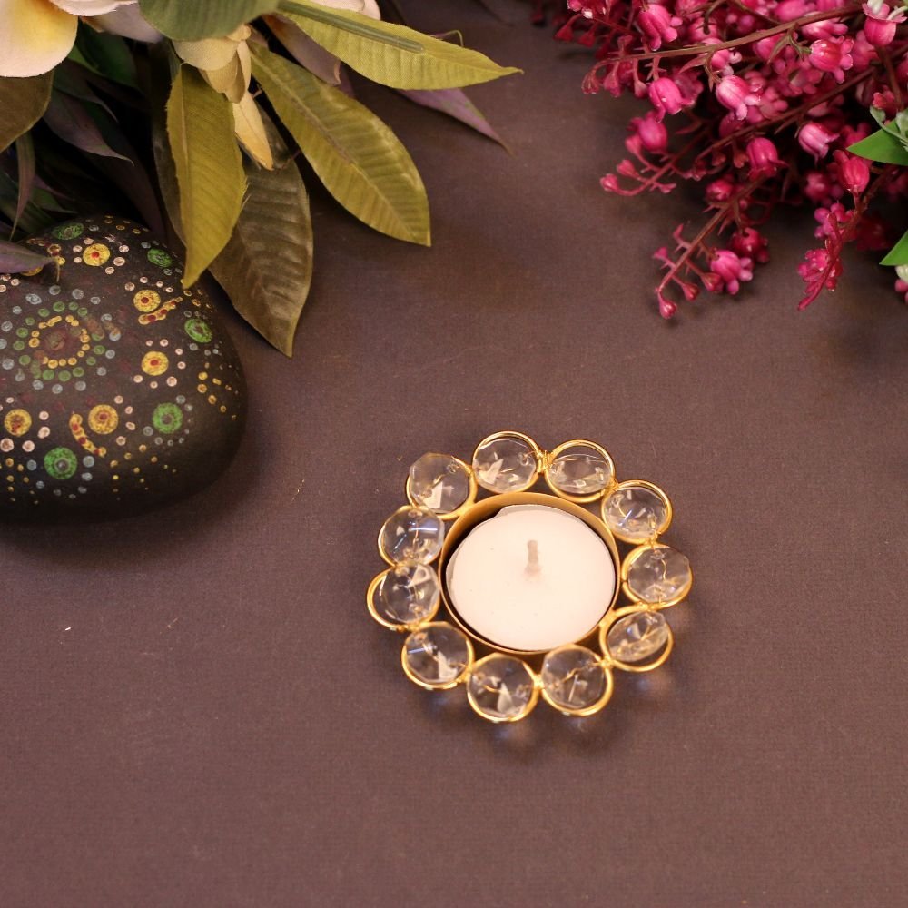 Crystal Round T- Light Holder - Image 3