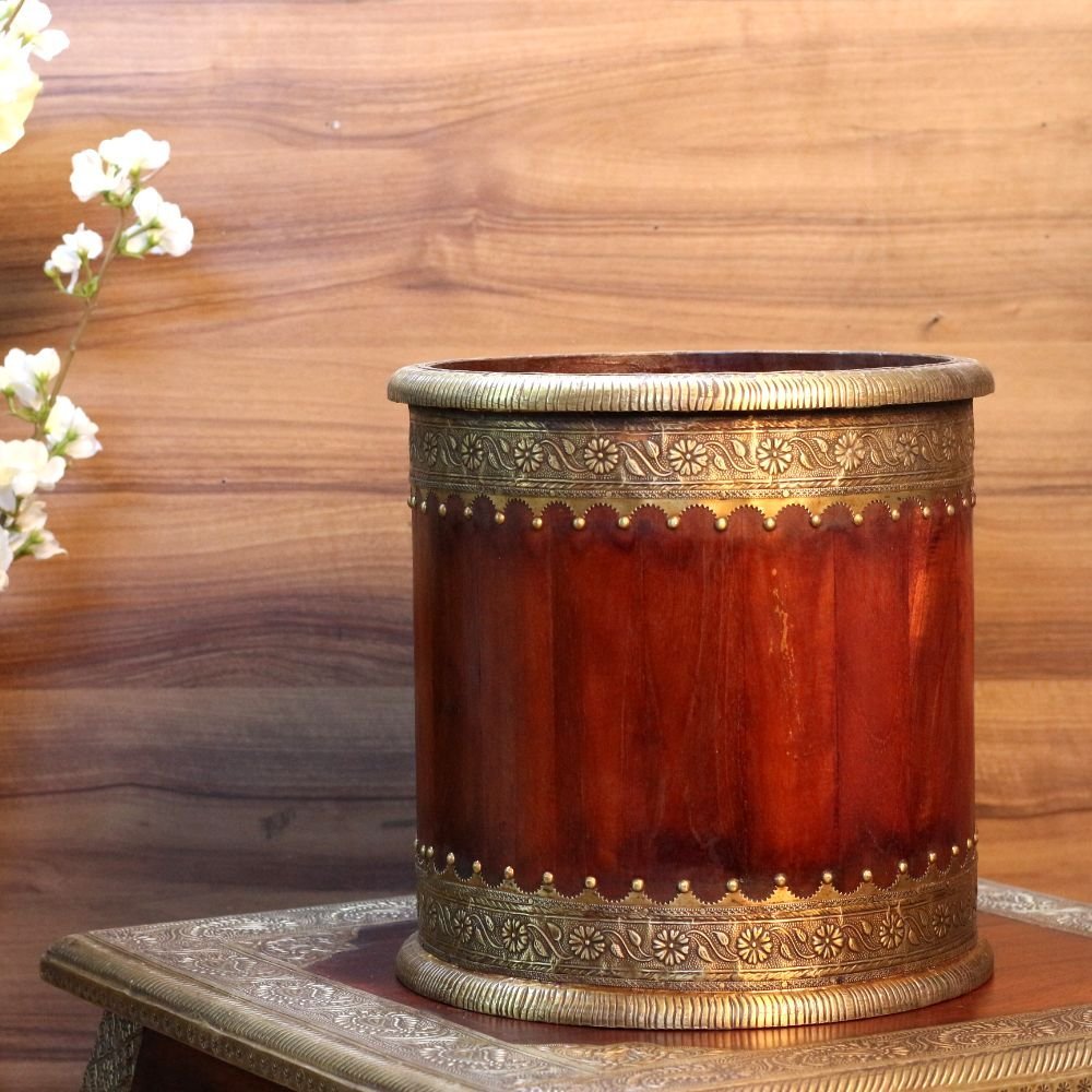 Wooden Round Planter Set Of 3 - Image 5