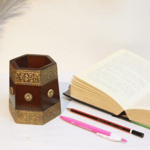 Brass Pen Stand Octornal