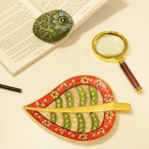Marble Leaf-Shaped Serving Tray