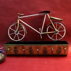 Miniature Bicycle Planter Box – 12 ′′ Iron Metal Organizer for Festive Decor